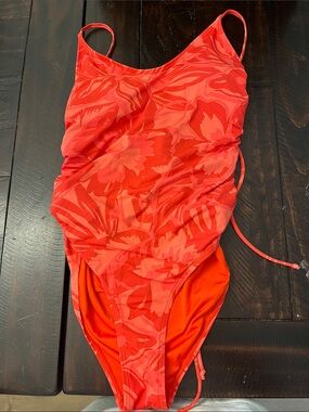 Women’s' Red Floral One-Piece Swimsuit -